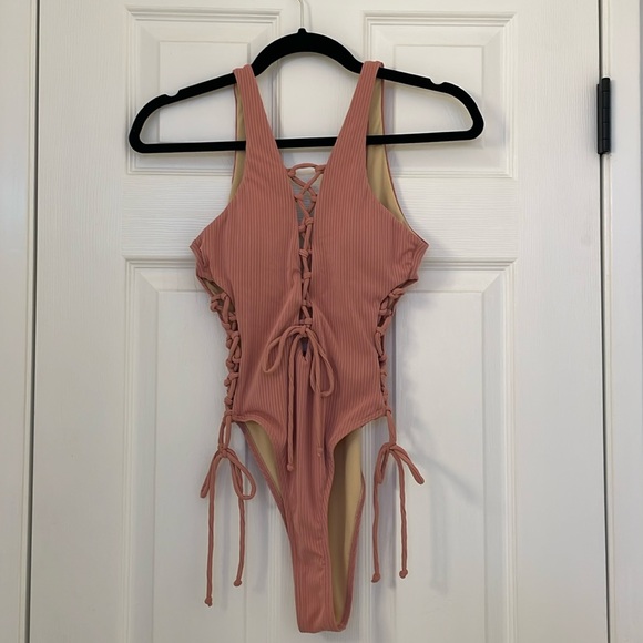 Pink One Piece Swimsuit - Picture 1 of 4